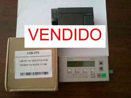 Lote Siemens S7 200 CPU+Panel+Cable